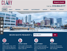 Tablet Screenshot of claryinsurance.com